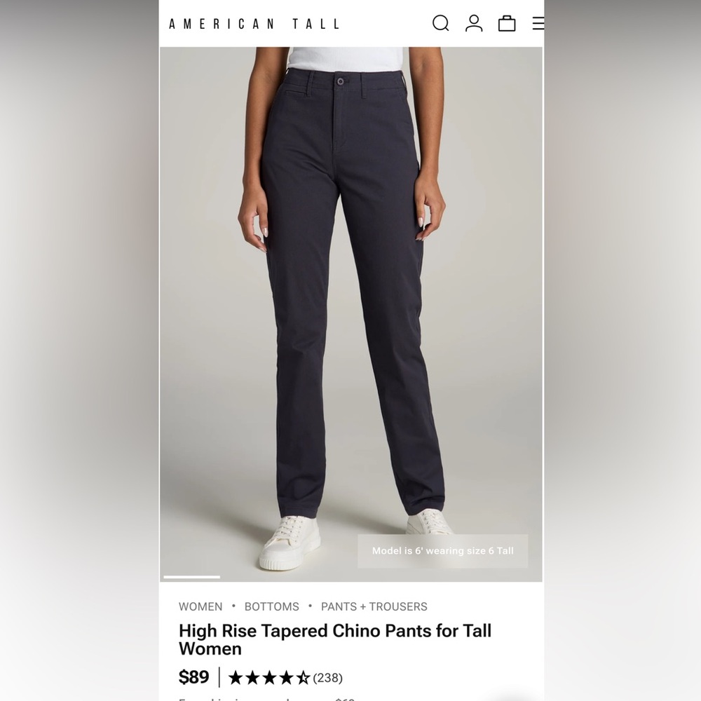 American Tall Chino Pants for Tall Women